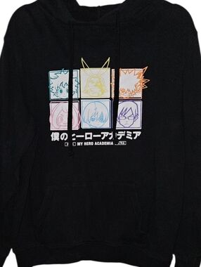 My Hero Academia Black Hoodie Sz M Youth Unisex